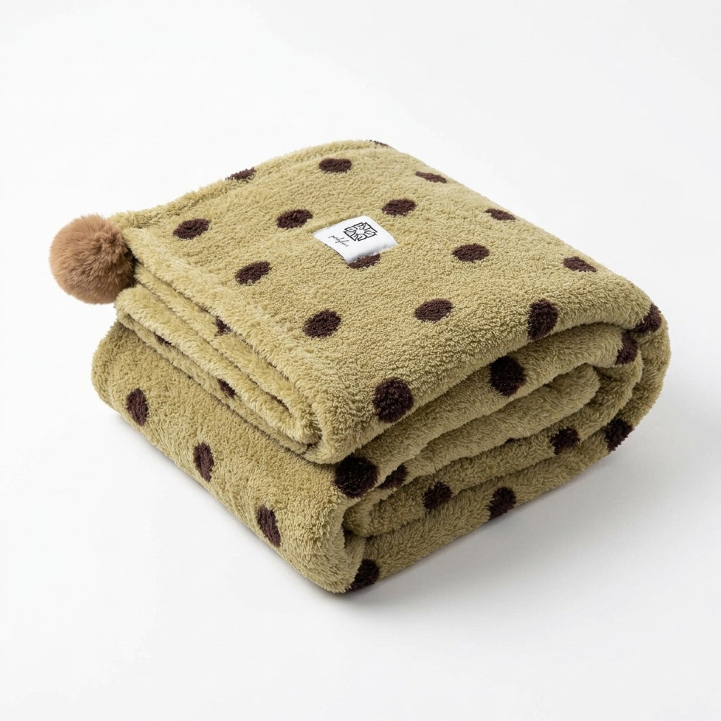 Soft Polka Dot Throw Blanket