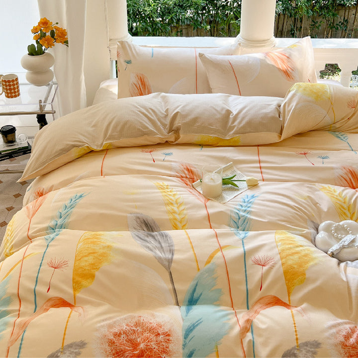 Modern Floral Pattern Duvet Cover Set