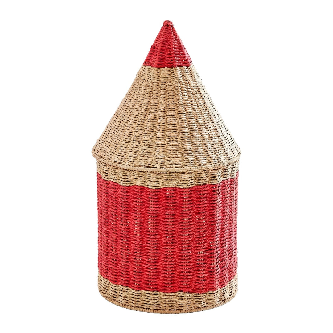 Playful storage basket in pencil design