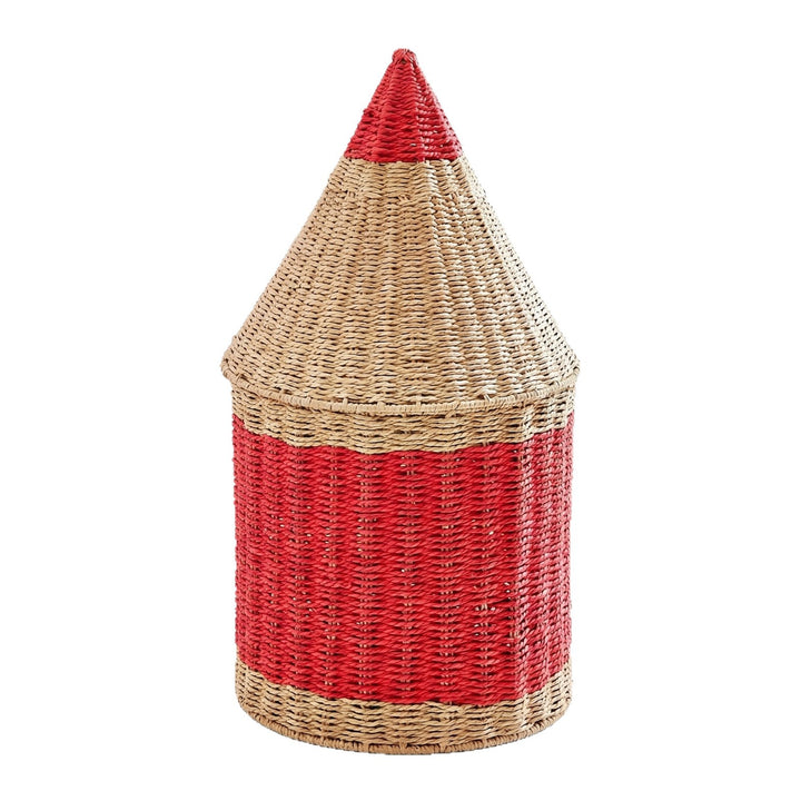 Playful storage basket in pencil design