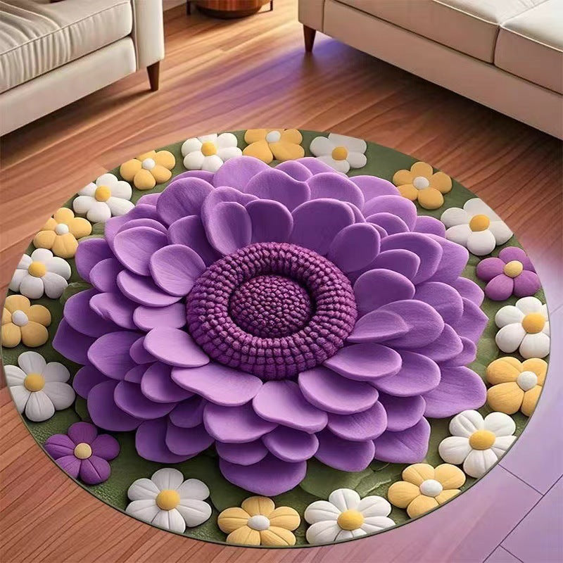 Floral Shaped Area Rug