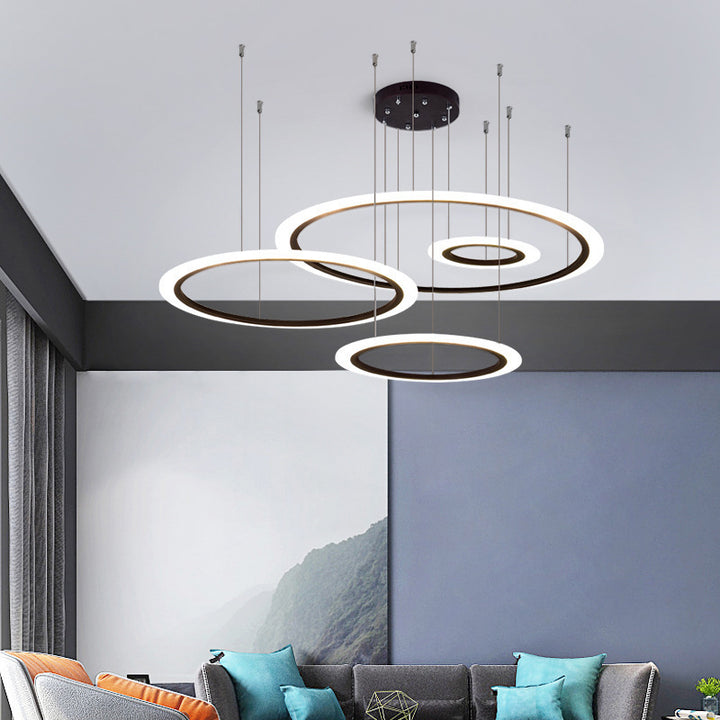 Modern Dual-Ring Pendant Light