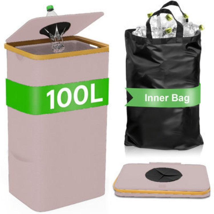 Multifunctional laundry storage box with bamboo lid