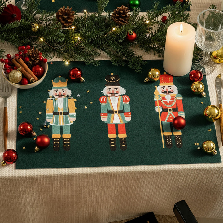 Christmas doormat with nutcracker motif