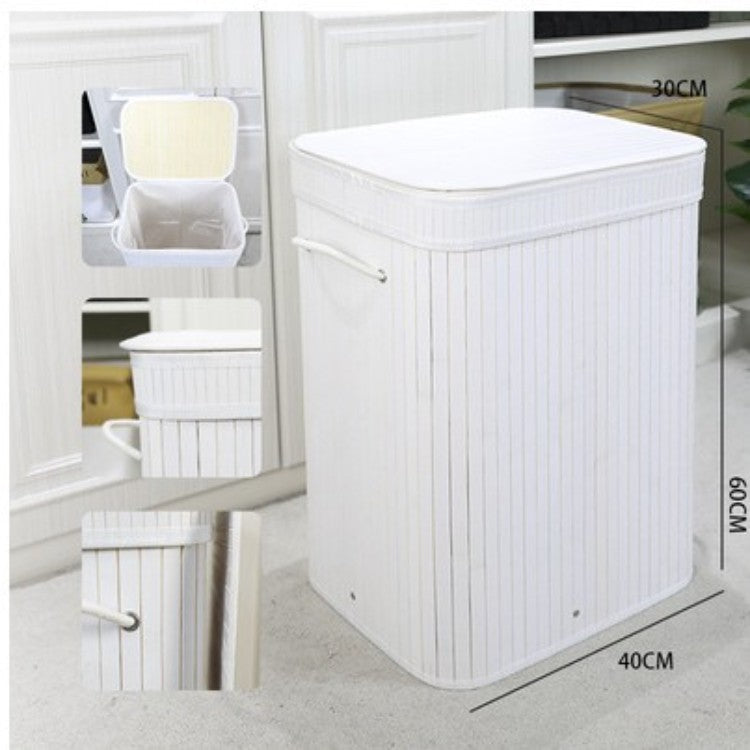 Elegant Laundry Basket Made of Natural Bamboo
