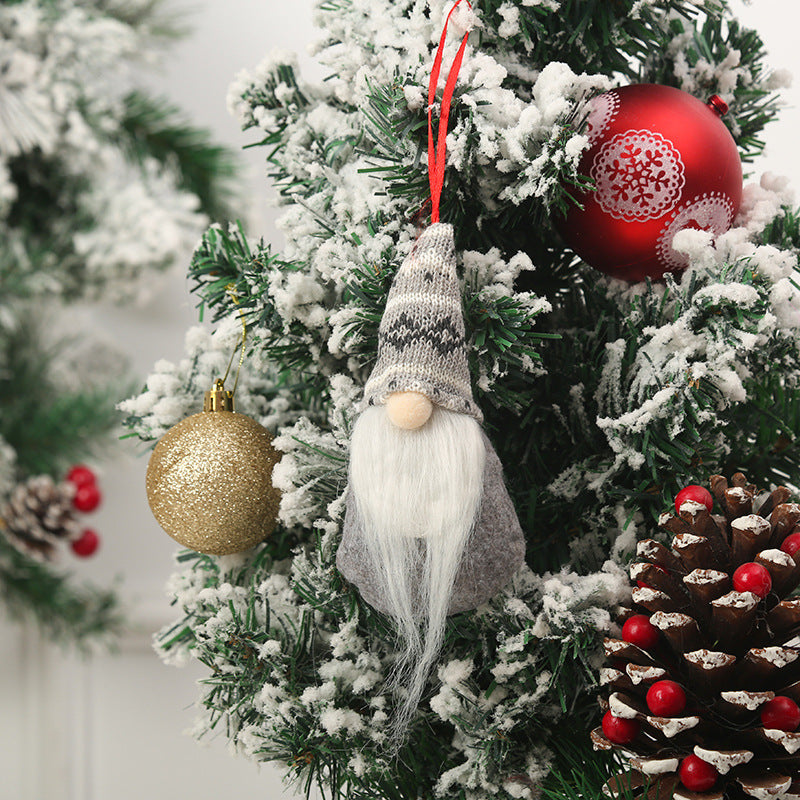 Cute Christmas tree decoration in gnome design