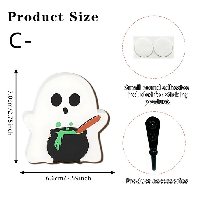 Creepy decorative figure with ghost and scythe