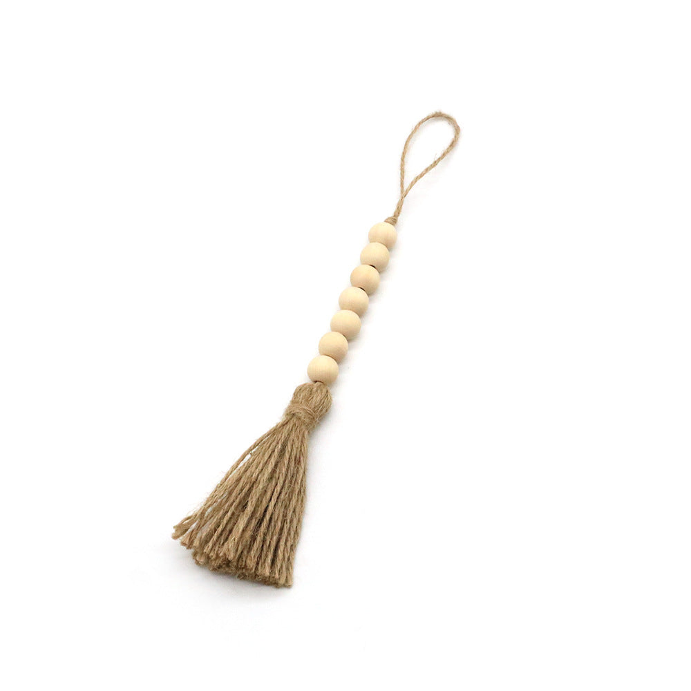 Decorative wooden bead ribbon