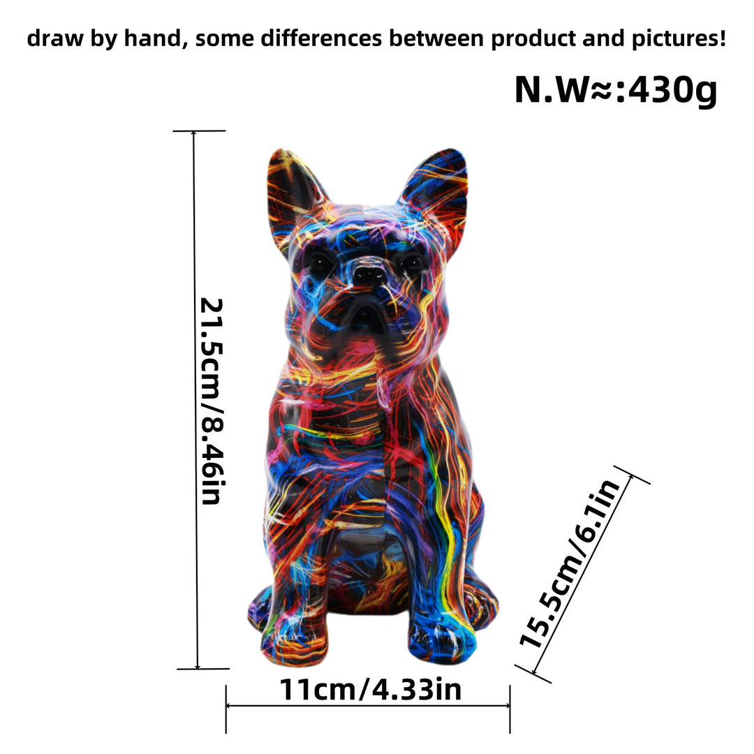 Artistically designed bulldog figure