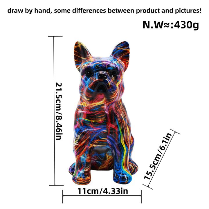 Artistically designed bulldog figure