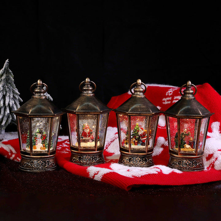 Decorative lantern with Christmas motifs