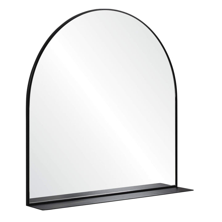 Arch-Shaped Decorative Wall Mirror With Shelf