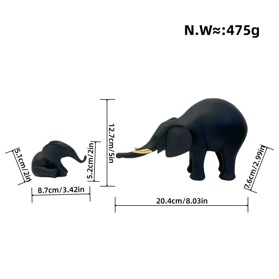 Decorative Elephant Family Sculpture