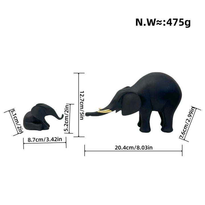 Decorative Elephant Family Sculpture