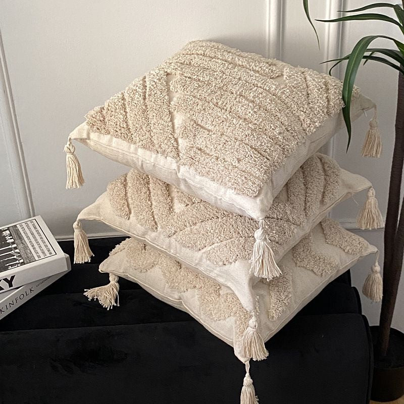 Textured Geometric Accent Throw Pillow