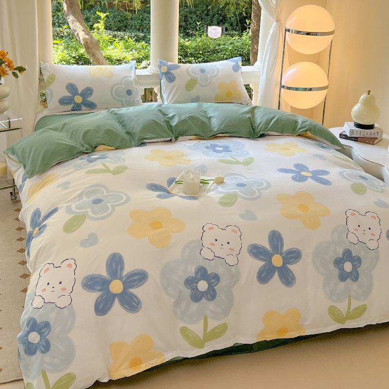 Modern Floral Pattern Duvet Cover Set