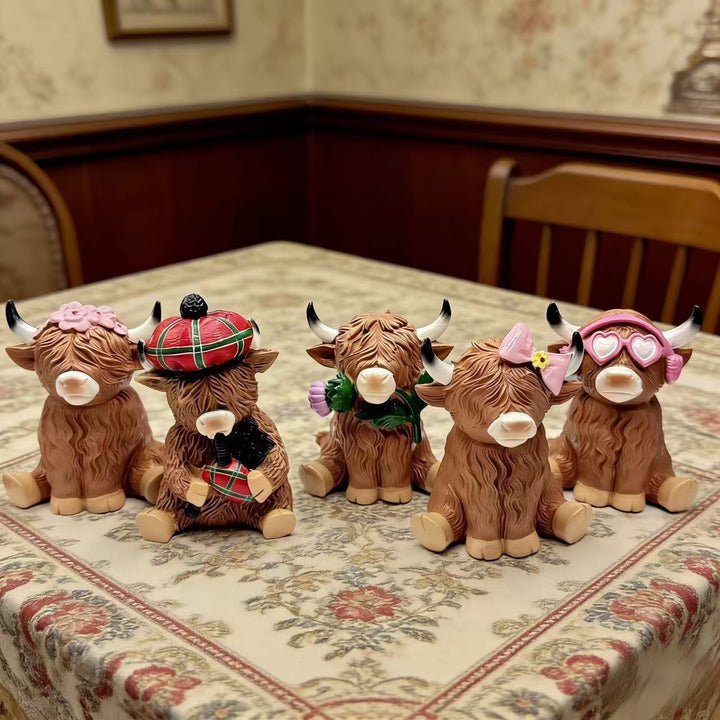 cute decorative horned cattle