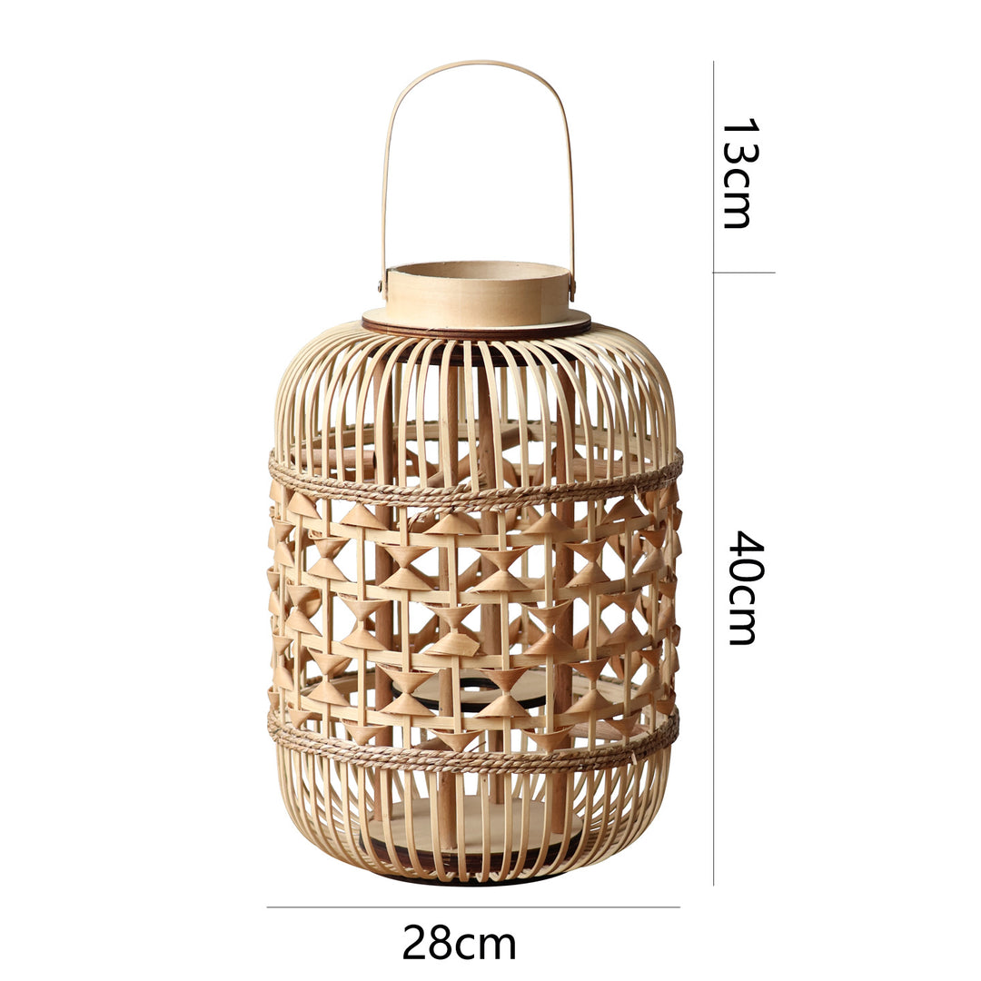Decorative Lantern made of woven bamboo