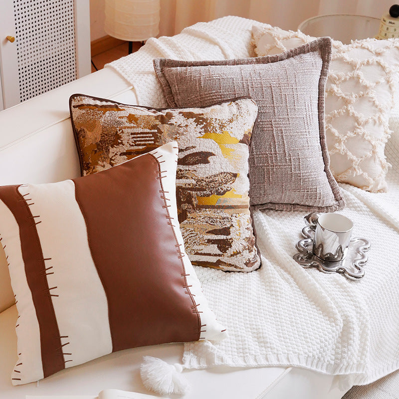 Artistic Textured Throw Pillow