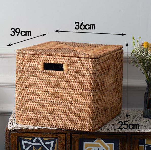 Storage box made of woven material