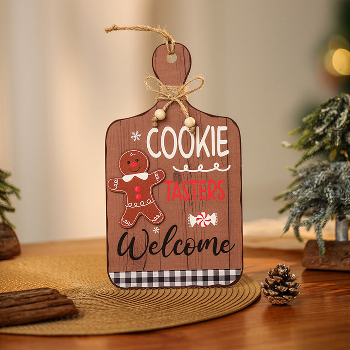 Decorative Christmas poster with Christmas cookies motif