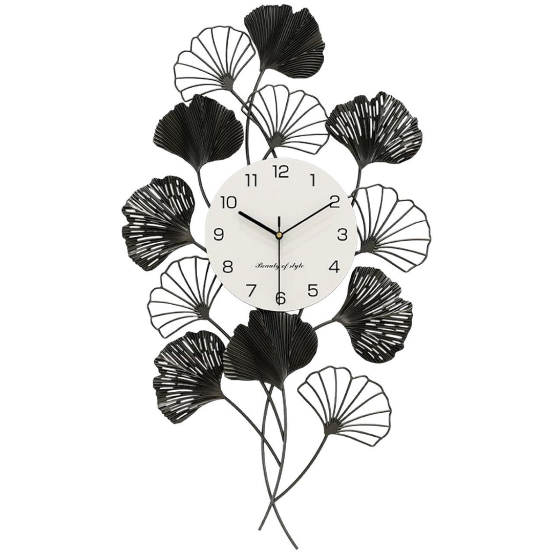 Elegant Ginkgo Leaf Wall Clock