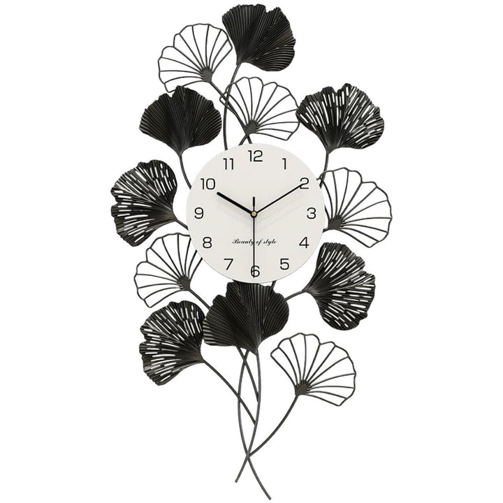 Elegant Ginkgo Leaf Wall Clock