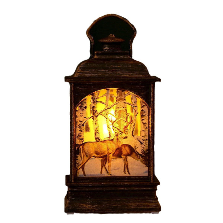 Nostalgic Christmas lantern with Santa motif