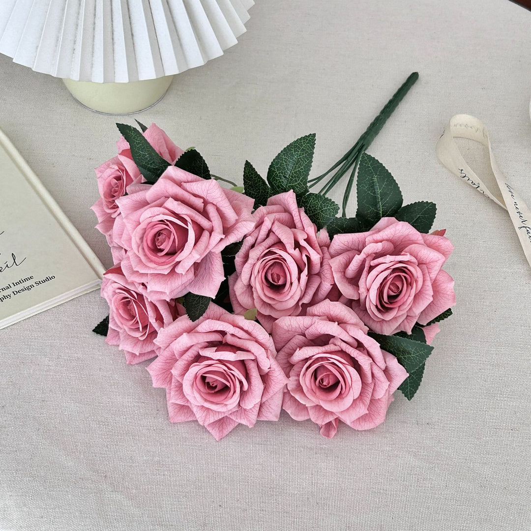 Realistic Faux Floral Rose Bouquet