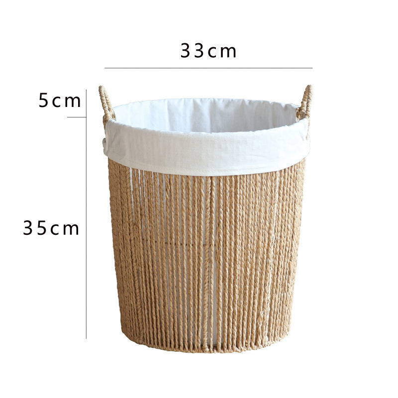 Storage basket with cotton lining