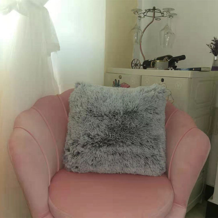 Plush Faux Fur Decorative Throw Pillow
