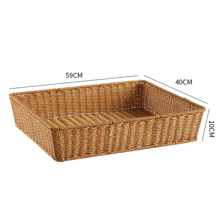 Elegant Handmade Rectangular Woven Storage Basket