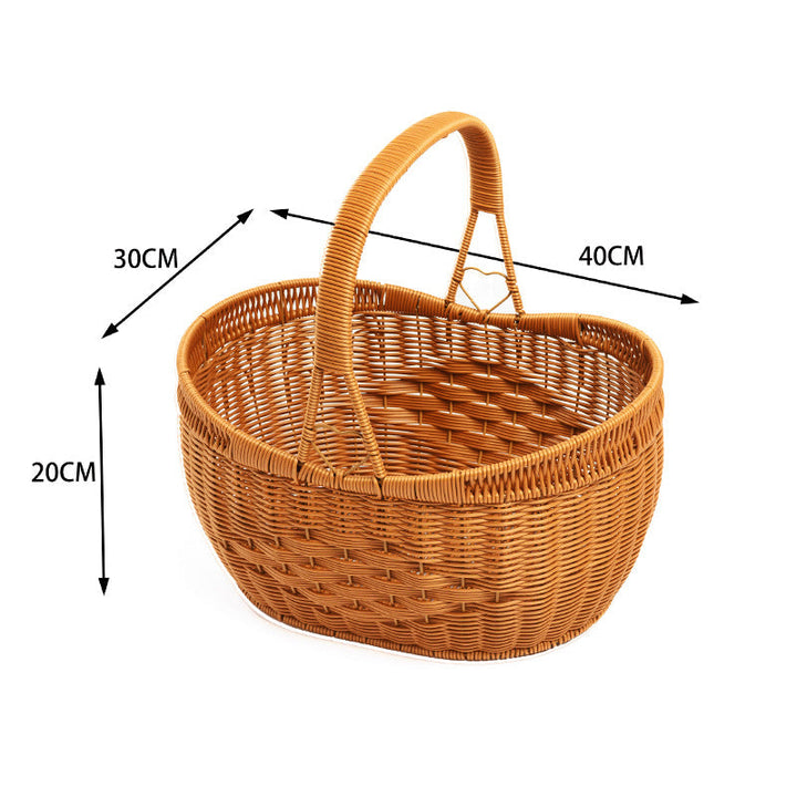 Woven Rattan Utility Basket