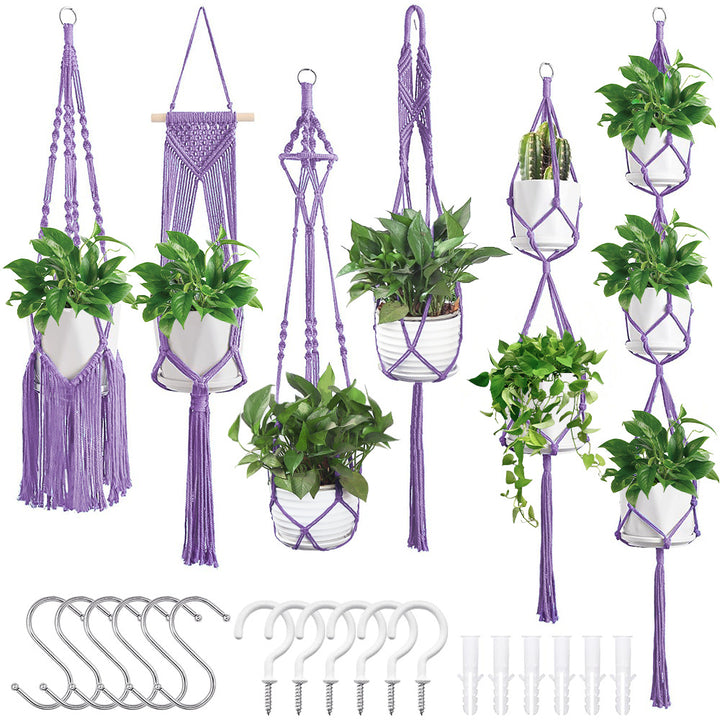 Macrame Plant Hanger Set