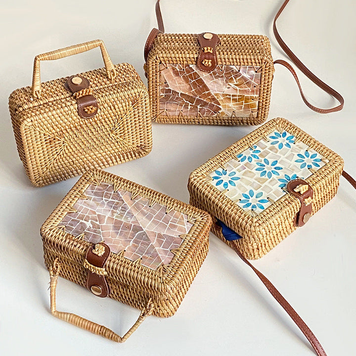 Handwoven basket bag