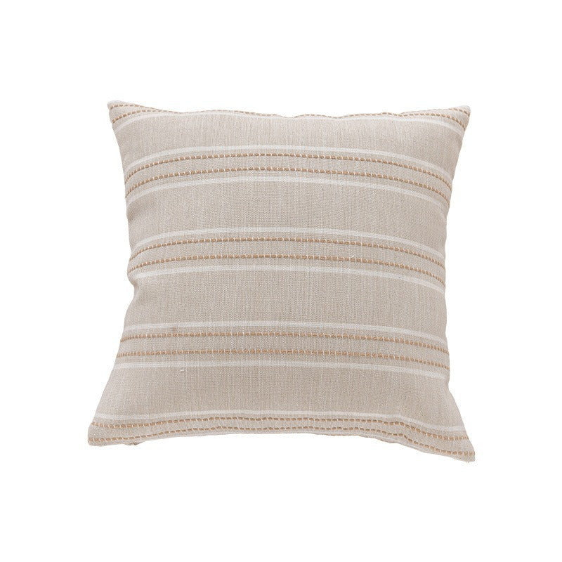 Textured Striped Decorative Pillow