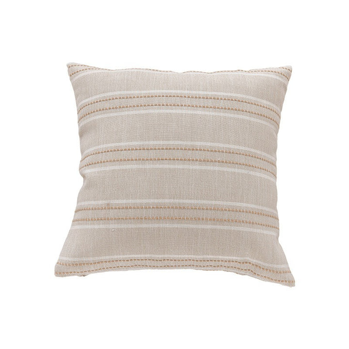 Textured Striped Decorative Pillow