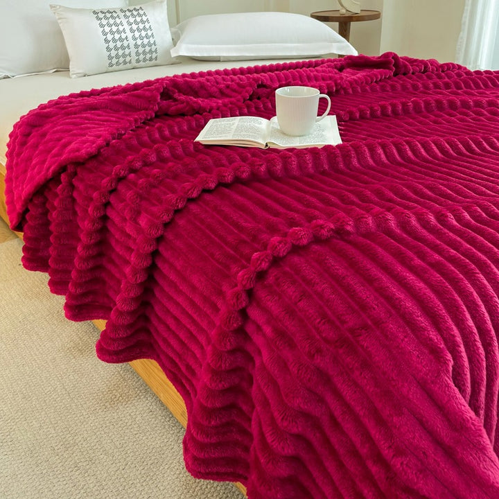 Textured Waves Plush Blanket