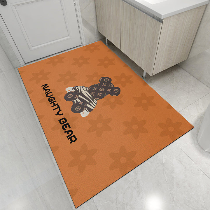 Abstract Design Bath Mat for Bathroom