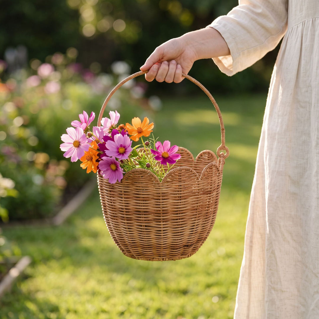 Handmade storage basket for dolls