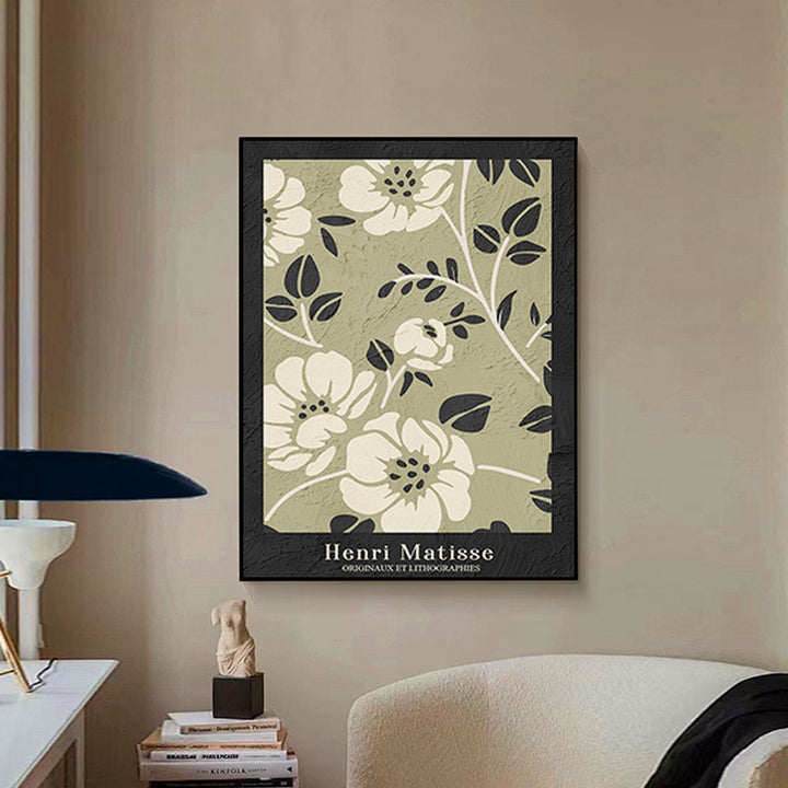 Elegant Floral Line Drawing Art Print