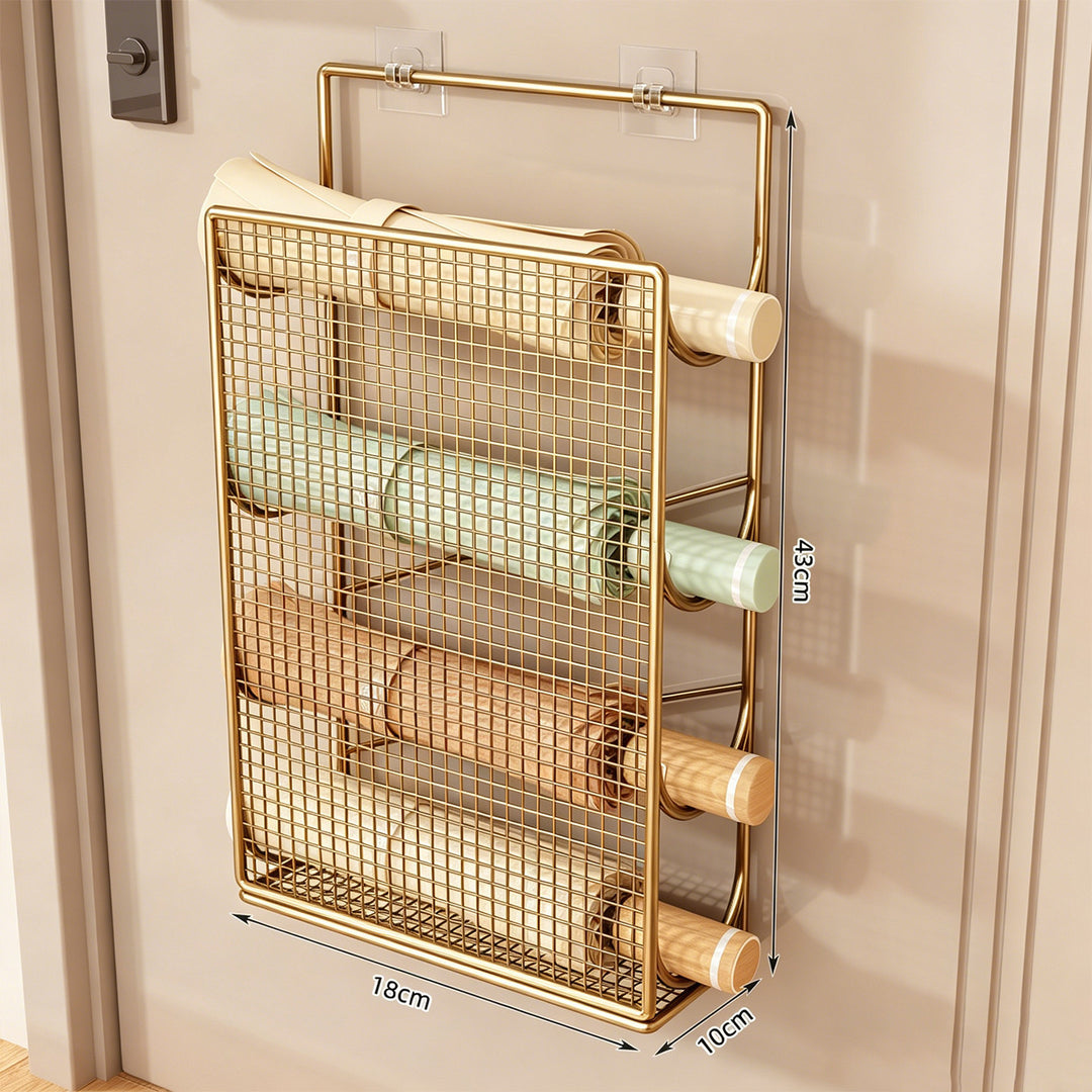 Wall-mounted roll paper organizer