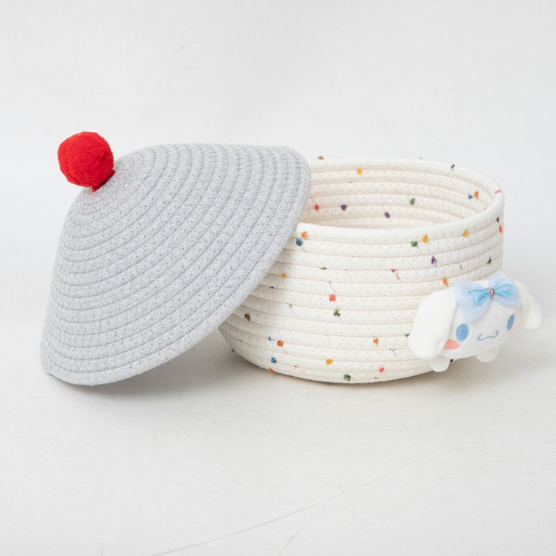 Storage basket with cute animal motif