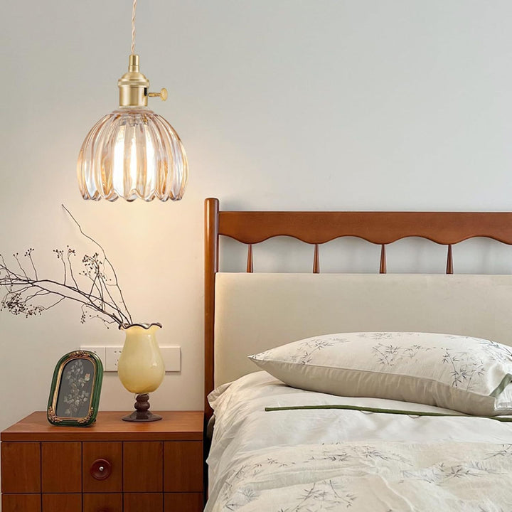 Decorative glass pendant light