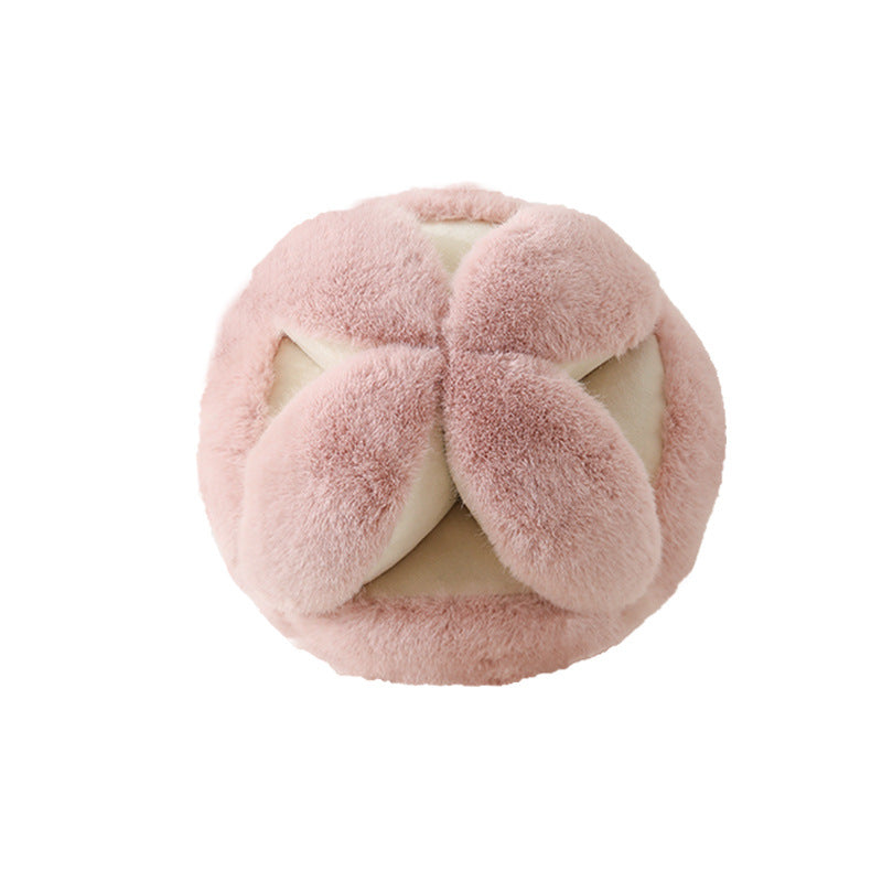 Faux Fur Pillbox Hat with Decorative Floral Decoration