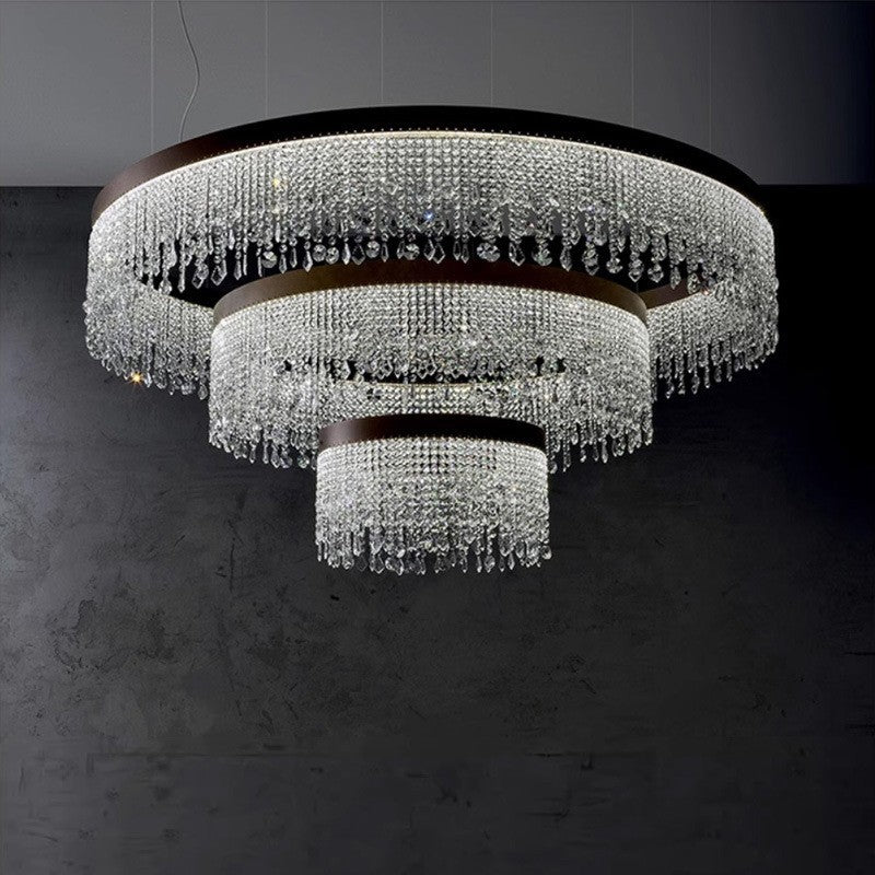 Contemporary Crystal Pendant Chandelier