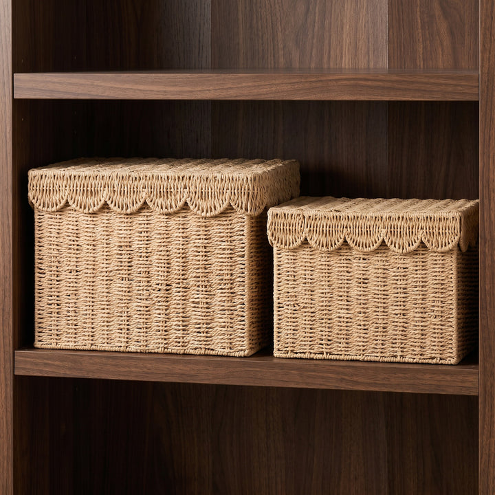 Playful storage basket with lid