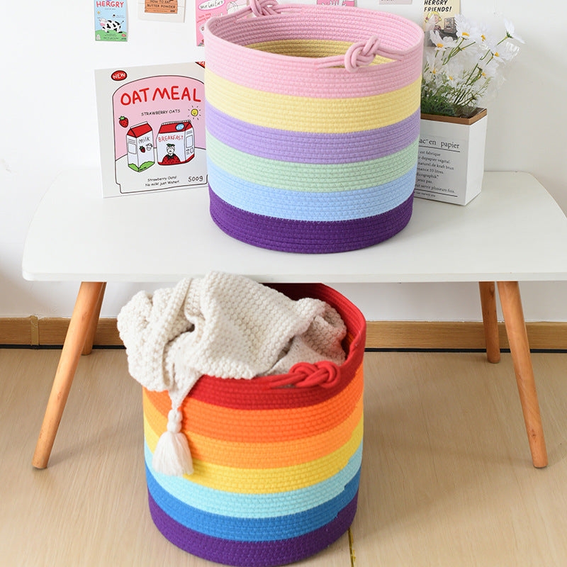 Modern storage basket with handles