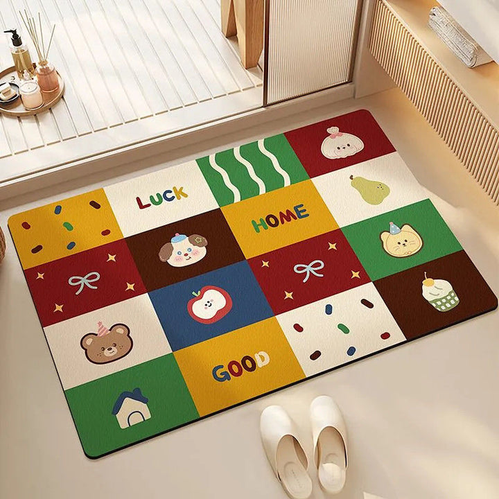 Welcome Home Cartoon Area Rug