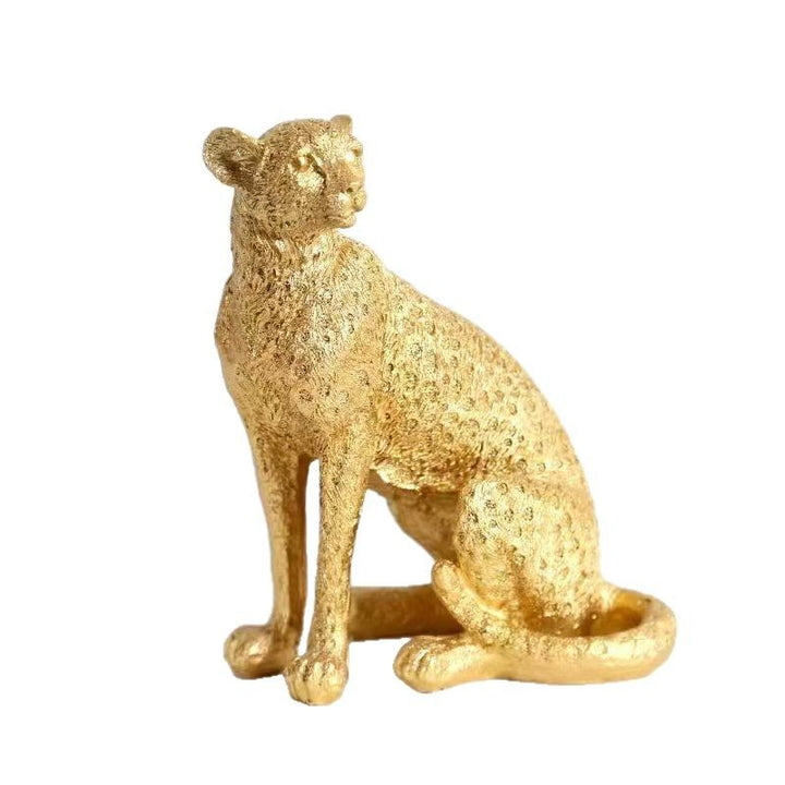 Decorative Golden Leopard Figurine